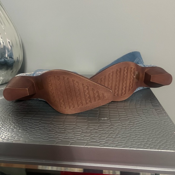 Blue Rhinestone Cowboy Boots - Picture 4 of 7